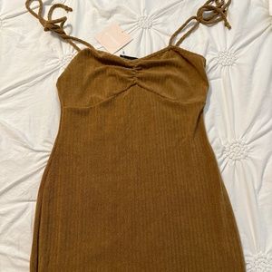 Kittenish brown dress